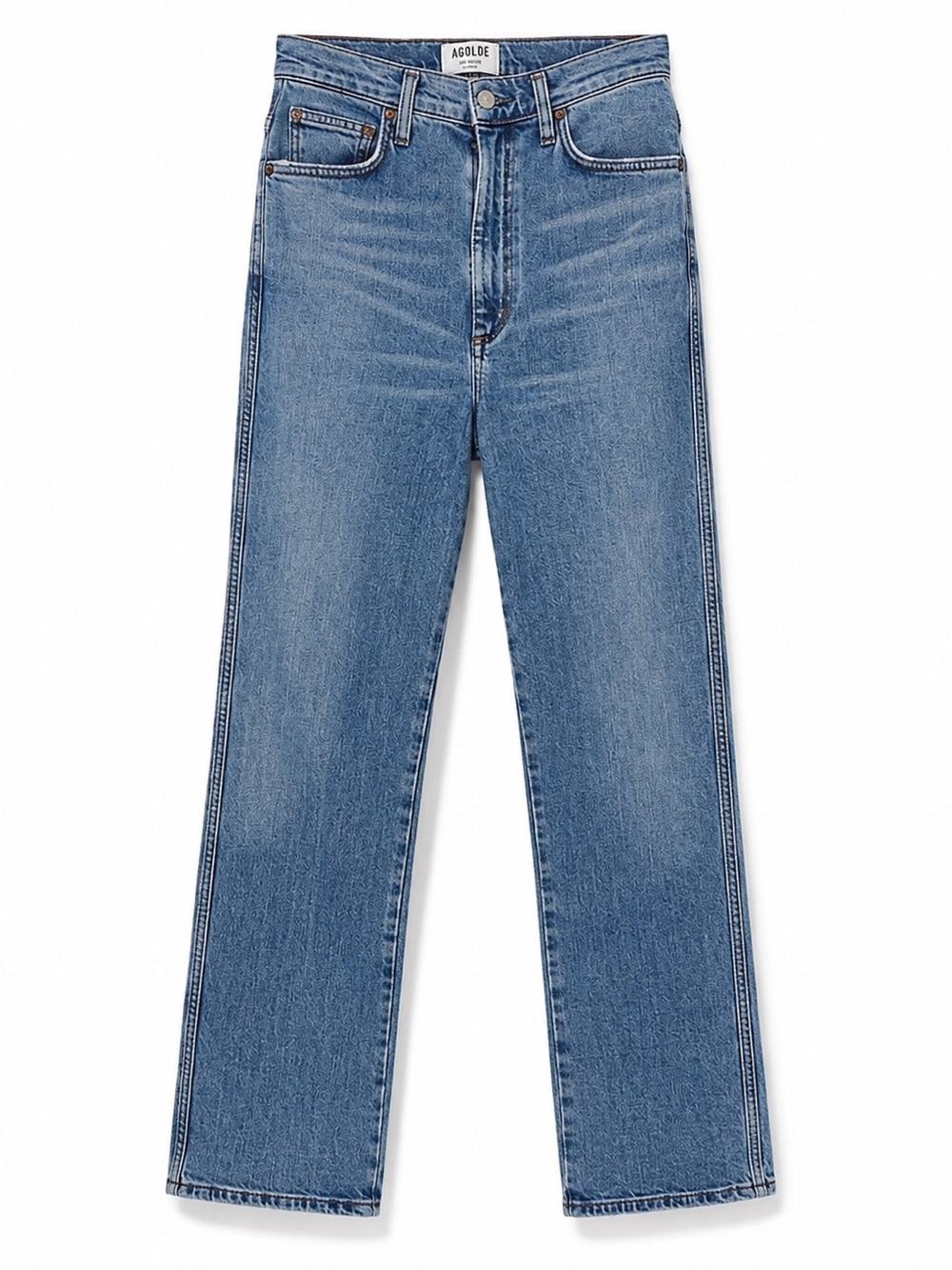 AGOLDE Classic Straight Leg Jeans in Medium Blue